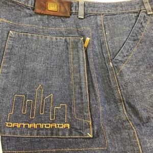Damani Dada Vintage Urban Streetwear Denim Shorts